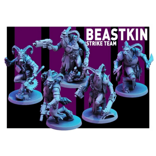 Набор зверолюдей Beastkin Strike Team для Warhammer 40,000 Kill Team — 5 фигур, 3D печать