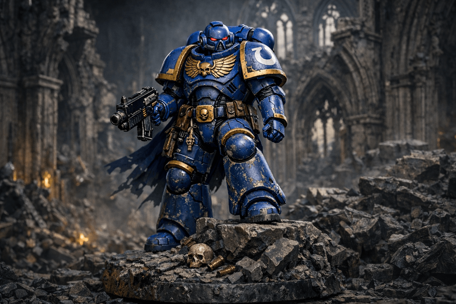Категория миниатюр для Warhammer 40k: 3D-печать фигурок космодесанта, орков и хаоса в стиле гримдарк.