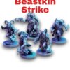 Групповой рендер набора Beastkin Strike для Warhammer 40000 Kill Team — 3D печать смолой, 5 модульных зверолюдей в масштабе 32 мм.