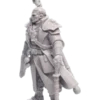 Миниатюра Old Man Gregor, вид ¾ спереди — 3D печать смолой, охотник на ведьм, плащ сзади.