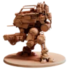 Sci-fi шагоход DESERT HAWKS с гидравликой — 3D печать смолой, киберпанк-мех с кабелями и блоками.